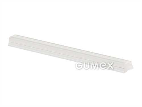 Vodicí klínek M10 TR, 10x6mm, PVC, plný, transparentní